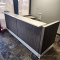 Off-White & Grey Reception Desk with Transaction Counter